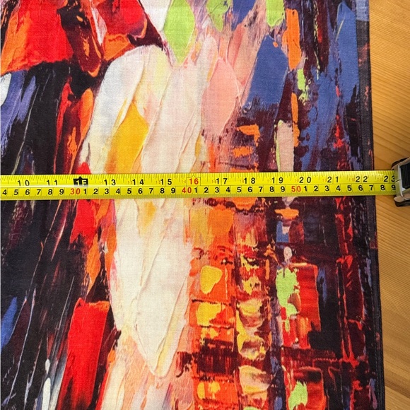 Abstract Multicolor Scarf - Picture 3 of 6